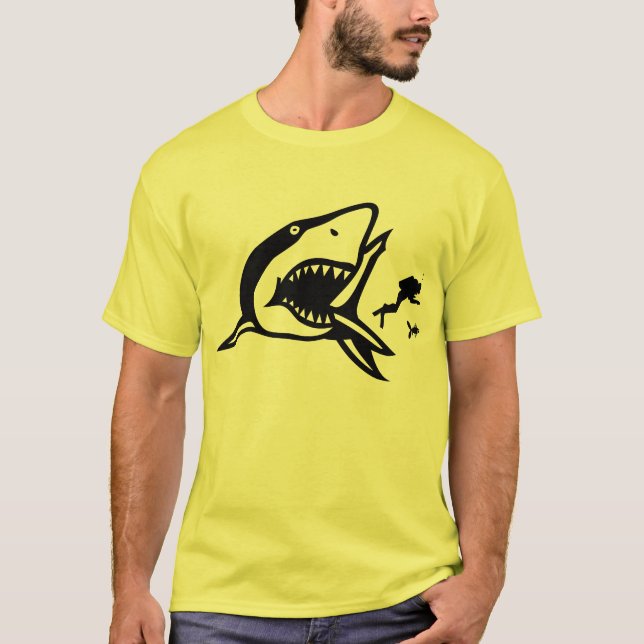 Shark Eats Scuba Diver T-Shirt (Front)