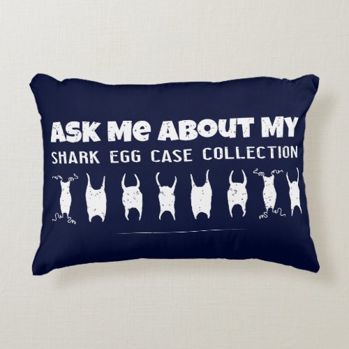 Shark Egg Case Collecting Accent Pillow