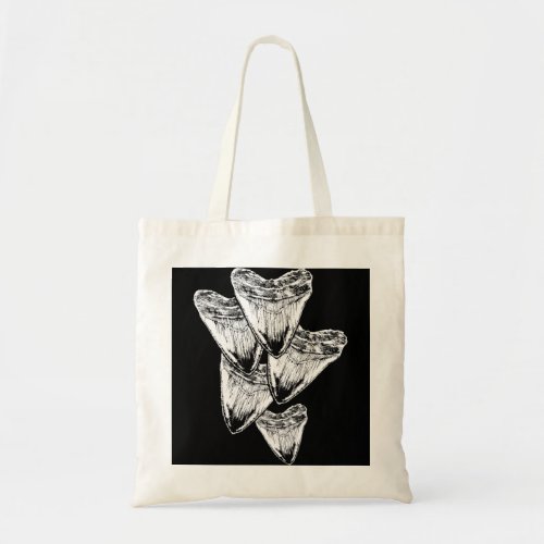 Shark enthusiasts Megalodon fossil tooth Tote Bag