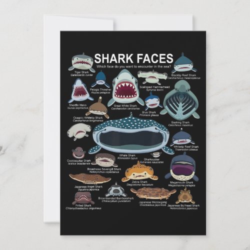 Shark Faces Which Face Do You Want To Encounter Holiday Card