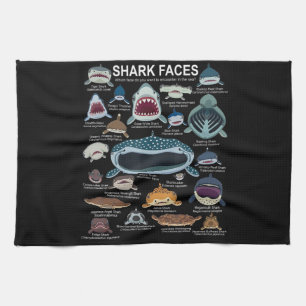 Shark Faces Which Face Do You Want To Encounter Kitchen Towel