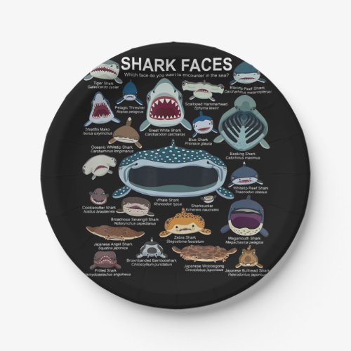 Shark Faces Which Face Do You Want To Encounter Paper Plates