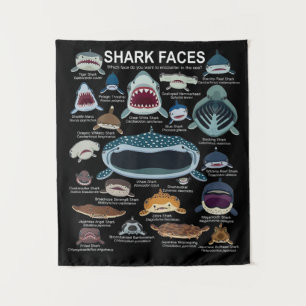 Shark Faces Which Face Do You Want To Encounter Tapestry