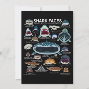 Shark Faces Which Face Do You Want To Encounter Thank You Card