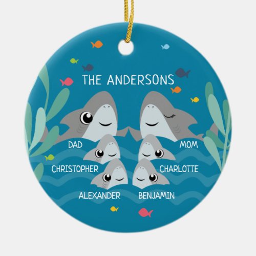 Shark Family Ornament