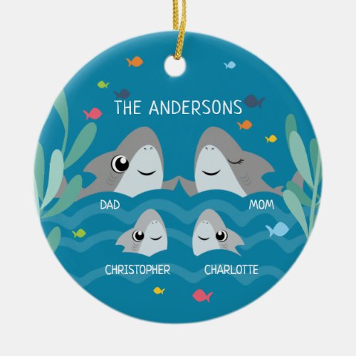 Shark Family Ornament