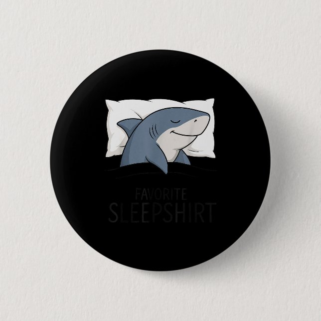 Shark Favorite Sleepshirt Sleeng Pajamas Boys Girl Button (Front)