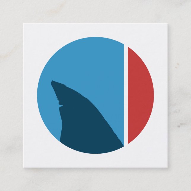shark fin circle square business card (Front)