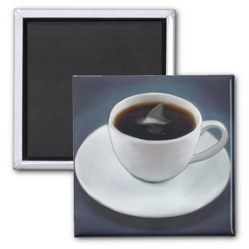 Shark Fin Coffee Magnet