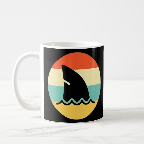 Shark Fin Retro Style Shark  Coffee Mug