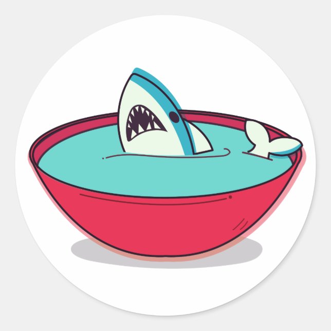 Shark Fin Soup Classic Round Sticker (Front)