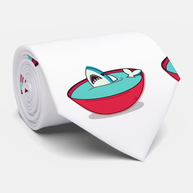 Shark Fin Soup Neck Tie (Rolled)