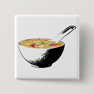 shark fin soup pinback button