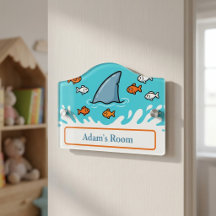 Shark Fin Splash Door Sign