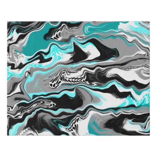 Shark Fins Abstract Art Faux Canvas Print