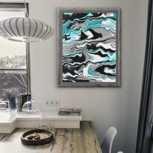 Shark Fins Abstract Art Photo Print