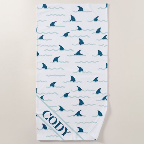 Shark Fins  Beach Towel