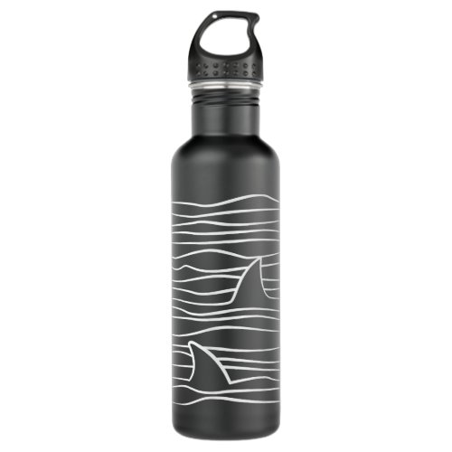 Shark Fins Ocean Marine Biologist  Stainless Steel Water Bottle
