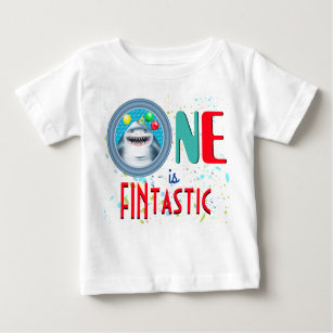 Shark Fintastic First Birthday Baby T-Shirt