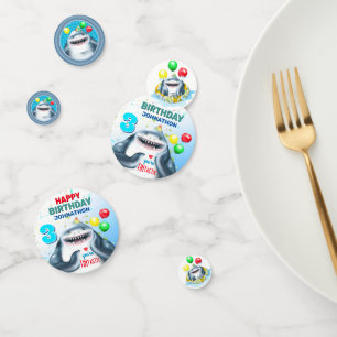 Shark Fintastic Kids Birthday Confetti