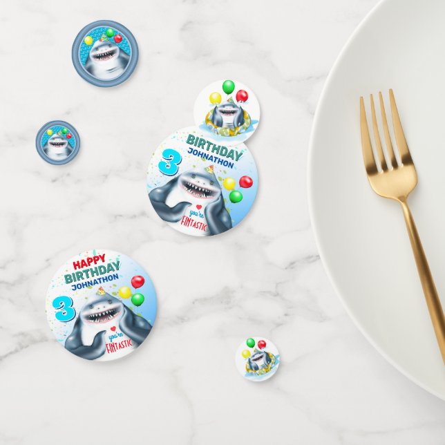 Shark  Fintastic Kids Birthday Confetti (Group)