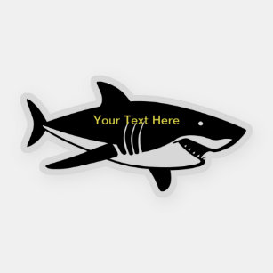 Shark Fish Custom Shape Sticker