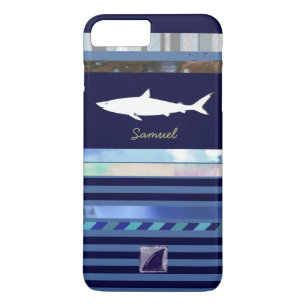 shark fish king of the ocean blue-color iPhone 8 plus/7 plus case