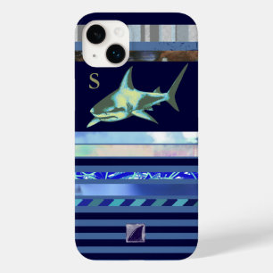 shark fish sea-animal blue-color Case-Mate iPhone 14 plus case