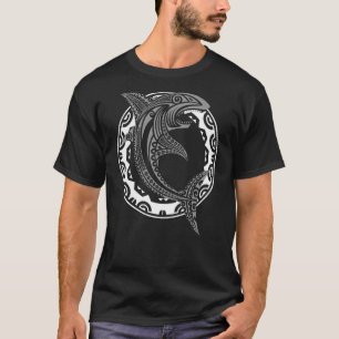 Shark Fish Symbol Haka Culture Maori Tribal Patter T-Shirt
