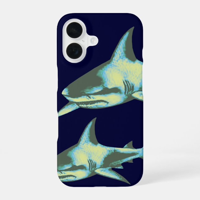 Shark fish, wild animals iphone case (Back)