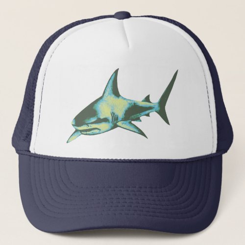 shark fish wild animals trucker hat