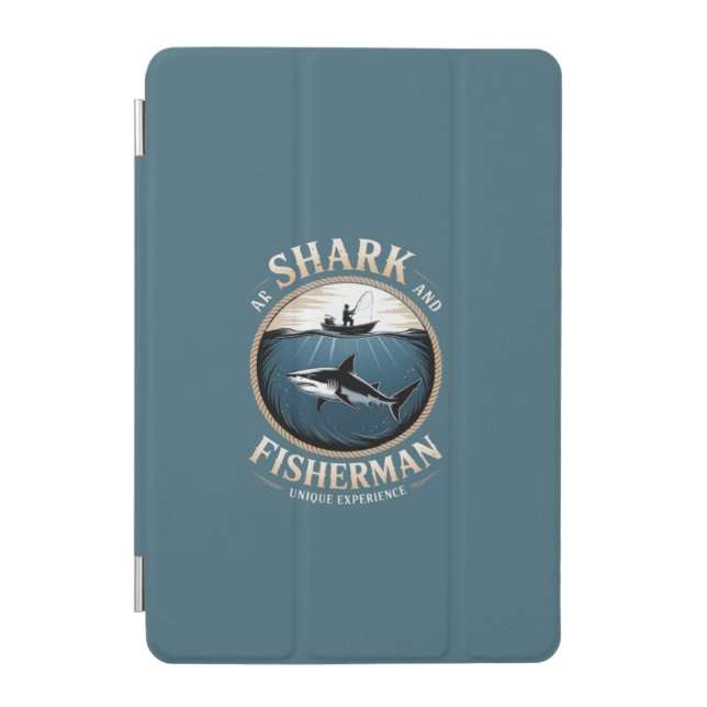 Shark & Fisherman iPad Mini Cover (Front)