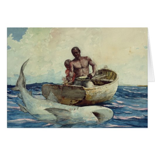Shark Fishing, 1885 Cards (Front Horizontal)