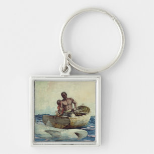 Shark Fishing, 1885 Keychain