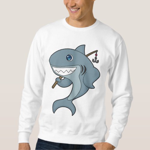 Shark Fishing Fisher Finshing rod Sweatshirt