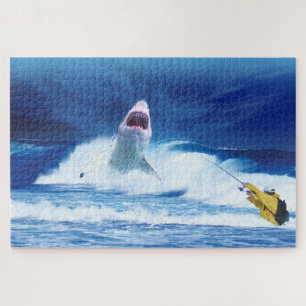 Shark Fishing Nautical Ocean Jigsaw Puzzle
