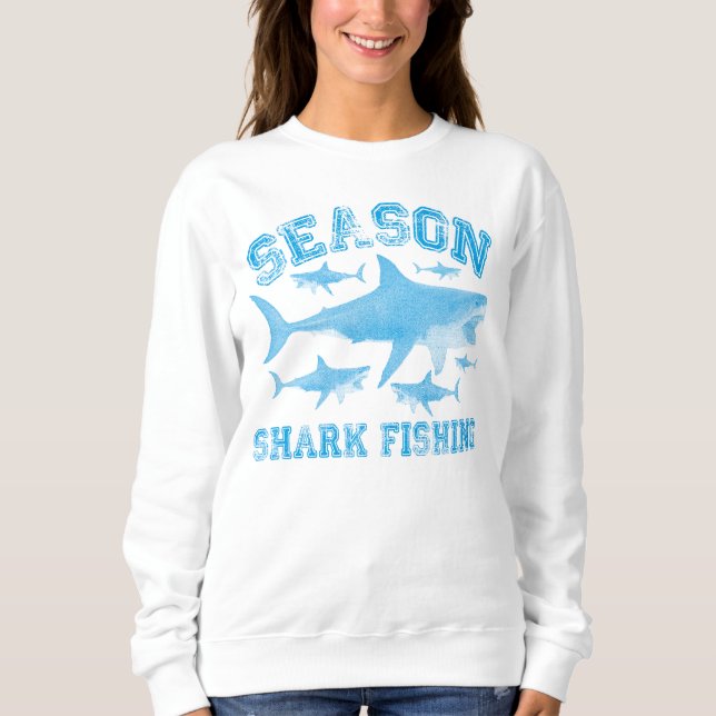 shark fishing season sweatshirt (Front)