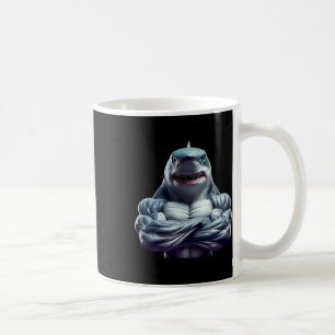 Shark Flexing Fan Lover Bodybuilding Cool Gym Work Coffee Mug