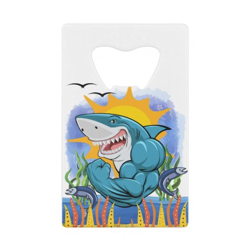 Shark Flexing Muscles Sea Life Botttle Opener