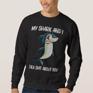 Shark For Men Women White Shark   Sweatshirt