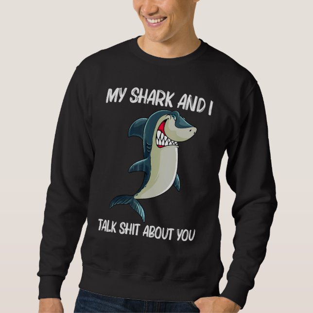 Shark For Men Women White Shark   Sweatshirt (Front)
