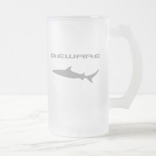 Shark Frosted Glass Beer Mug