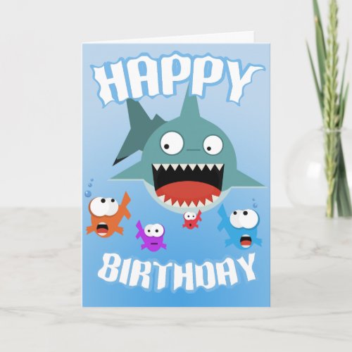 Shark Fun Birthday Card