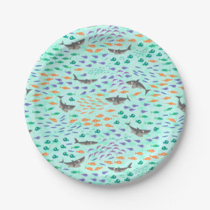 Shark Fun Paper Plates