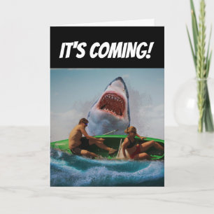 SHARK FUNNY BIRTHDAY GREETING CARD