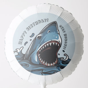 SHARK FUNNY BIRTHDAY HELIUM BALLOONS