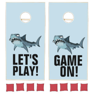 SHARK FUNNY CORNHOLE SET
