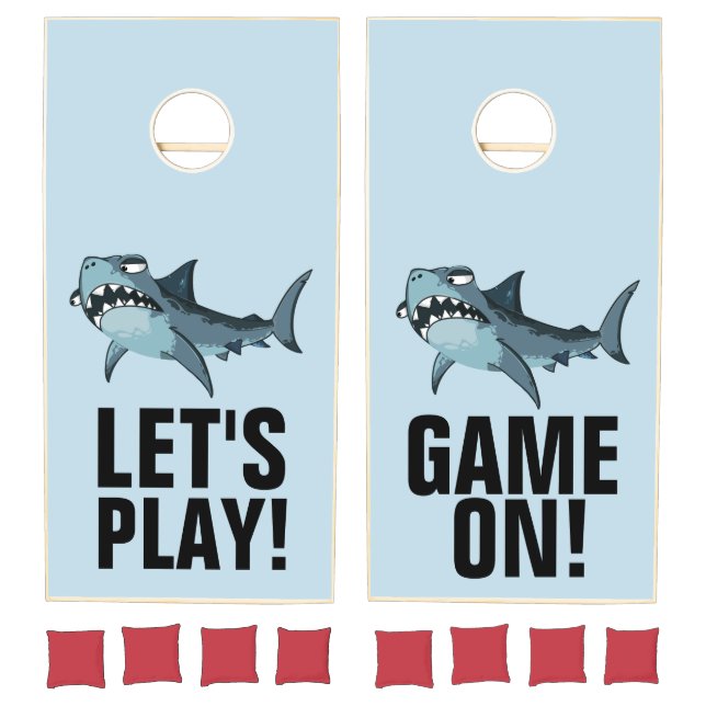 SHARK FUNNY CORNHOLE SET (Set)