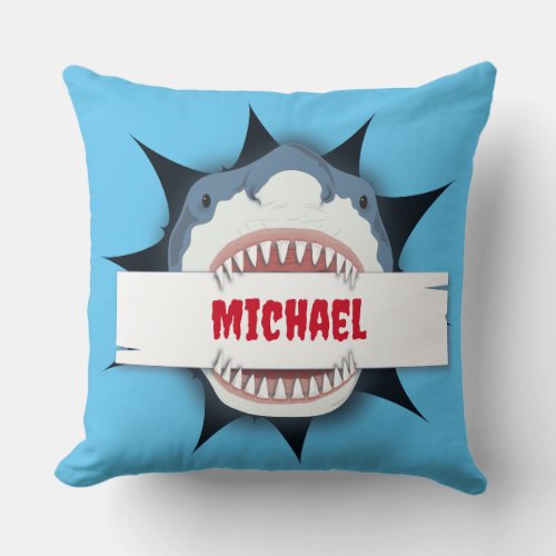 Shark Funny Personalized  Throw Pillow