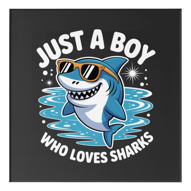 Shark Funny Quote  Acrylic Print (Front)